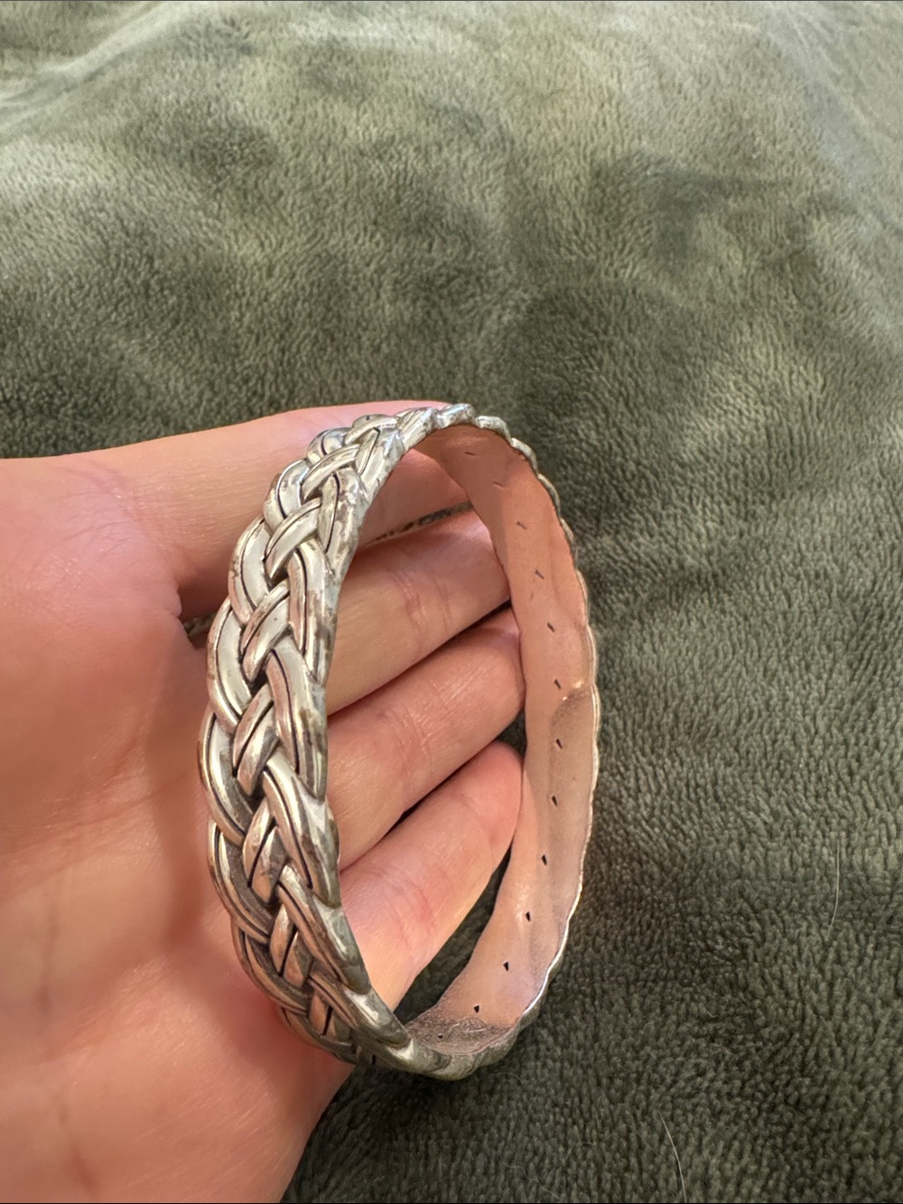 Brighton Interlok Braided Silver-Tone Cuff Bracelet - Picture 2 of 3